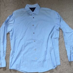 Alfani Blue Dress Shirt Classic Style